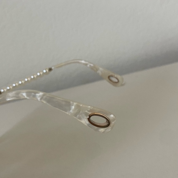 Lele Sadoughi Pearl White Sunglasses
